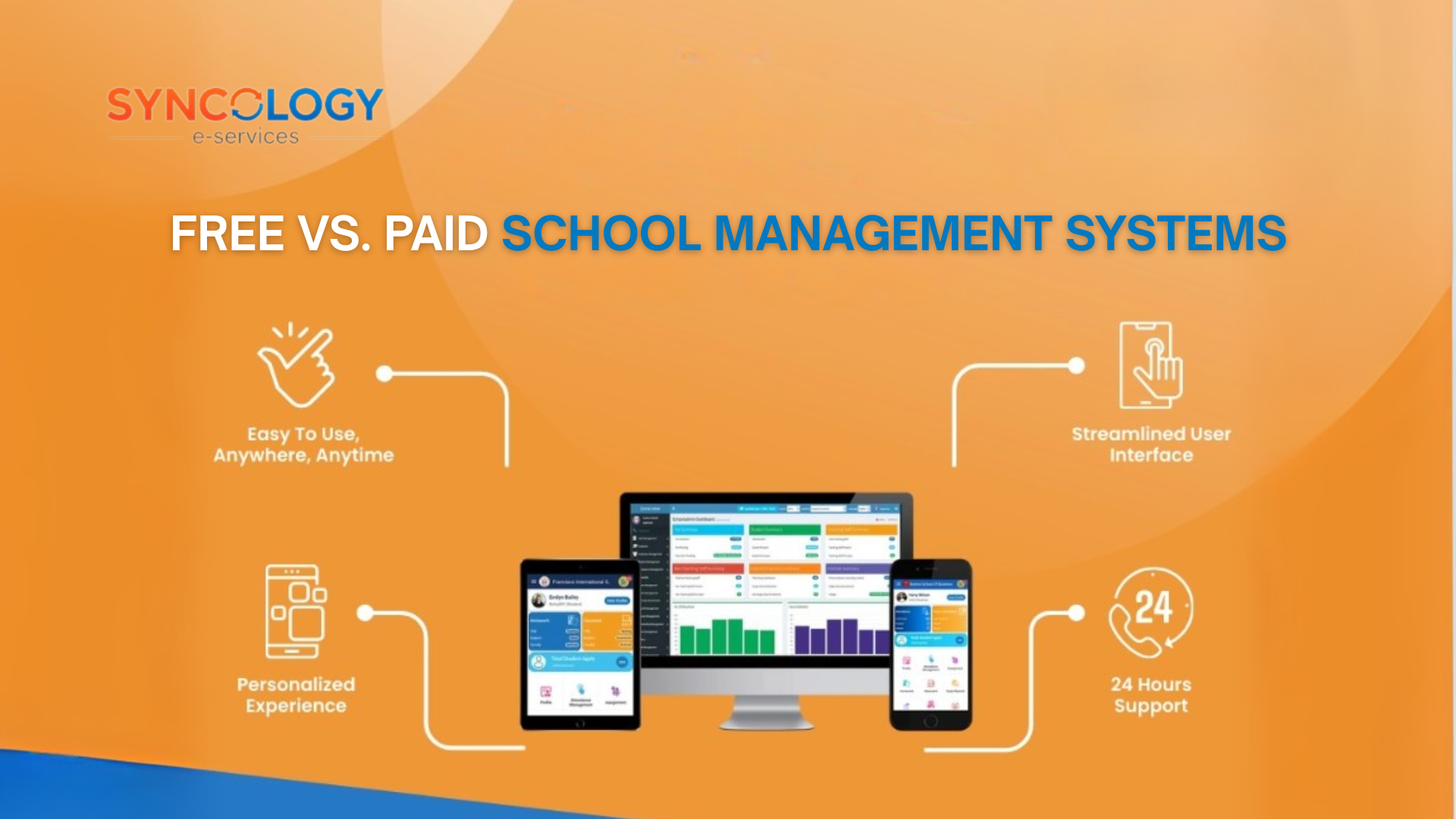 Comparison between free vs paid school management systems highlighting features and benefits.