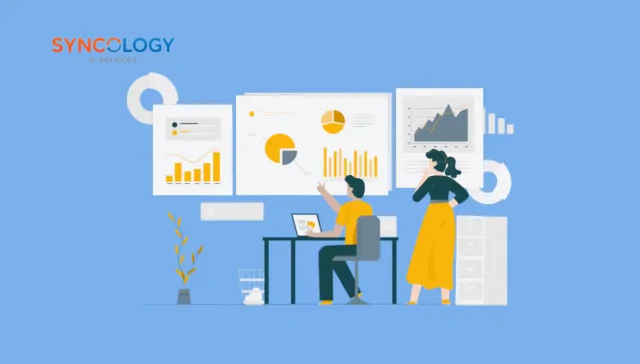 How Real-Time Data Helps School Administrators Make Better Decisions 4 Illustration of school administrators analyzing real-time data and performance charts