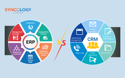 مقارنة مرئية بين نظامي ERP أو CRM للمدارس