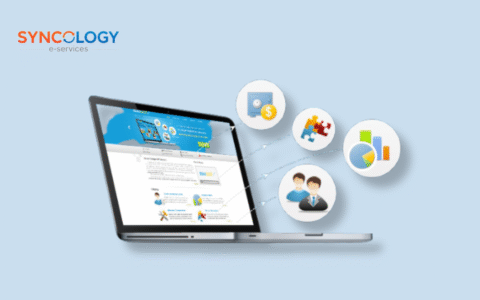 Modern School Management System dashboard by Syncology showing finance, analytics, and staff management tools.