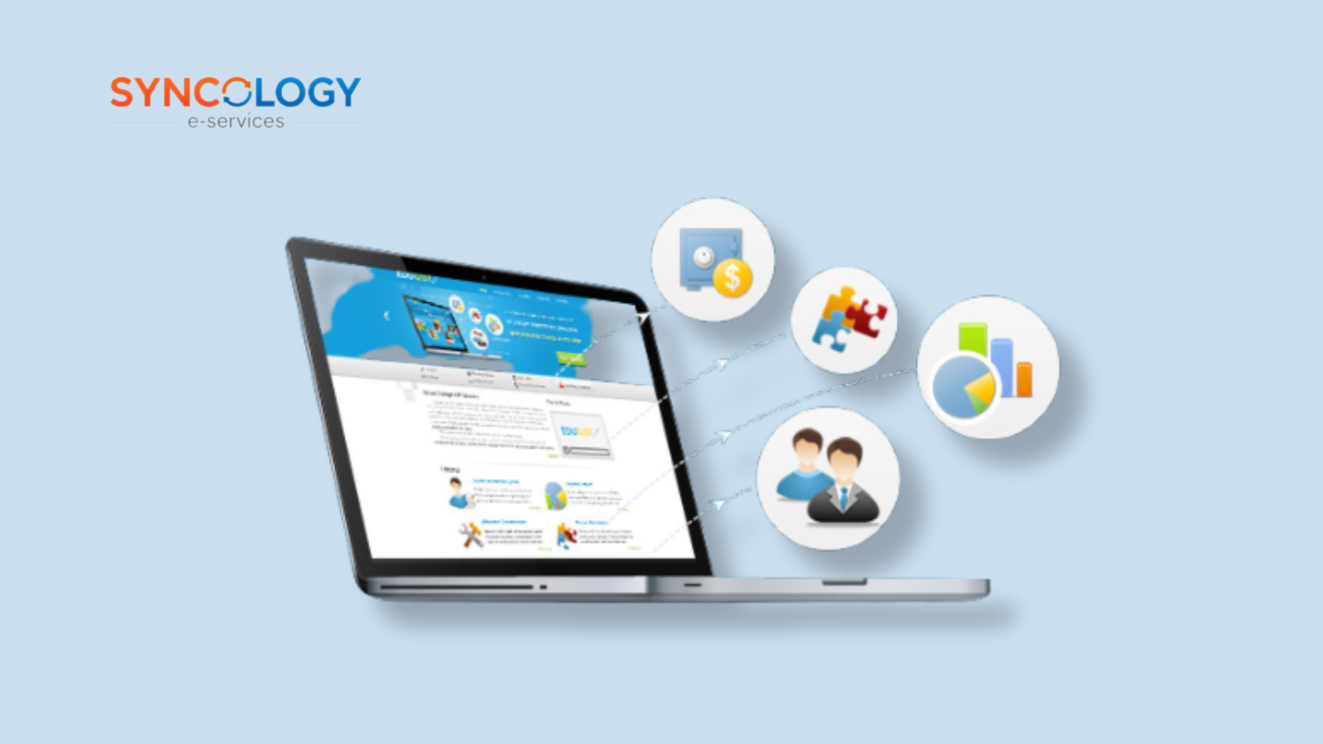Modern School Management System dashboard by Syncology showing finance, analytics, and staff management tools.