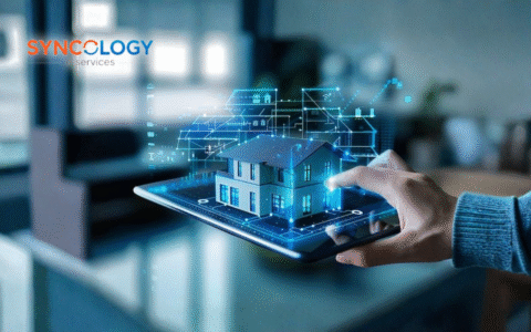 Illustration showing complex, interconnected digital components representing a school's robust and secure Smart Network Infrastructure.
