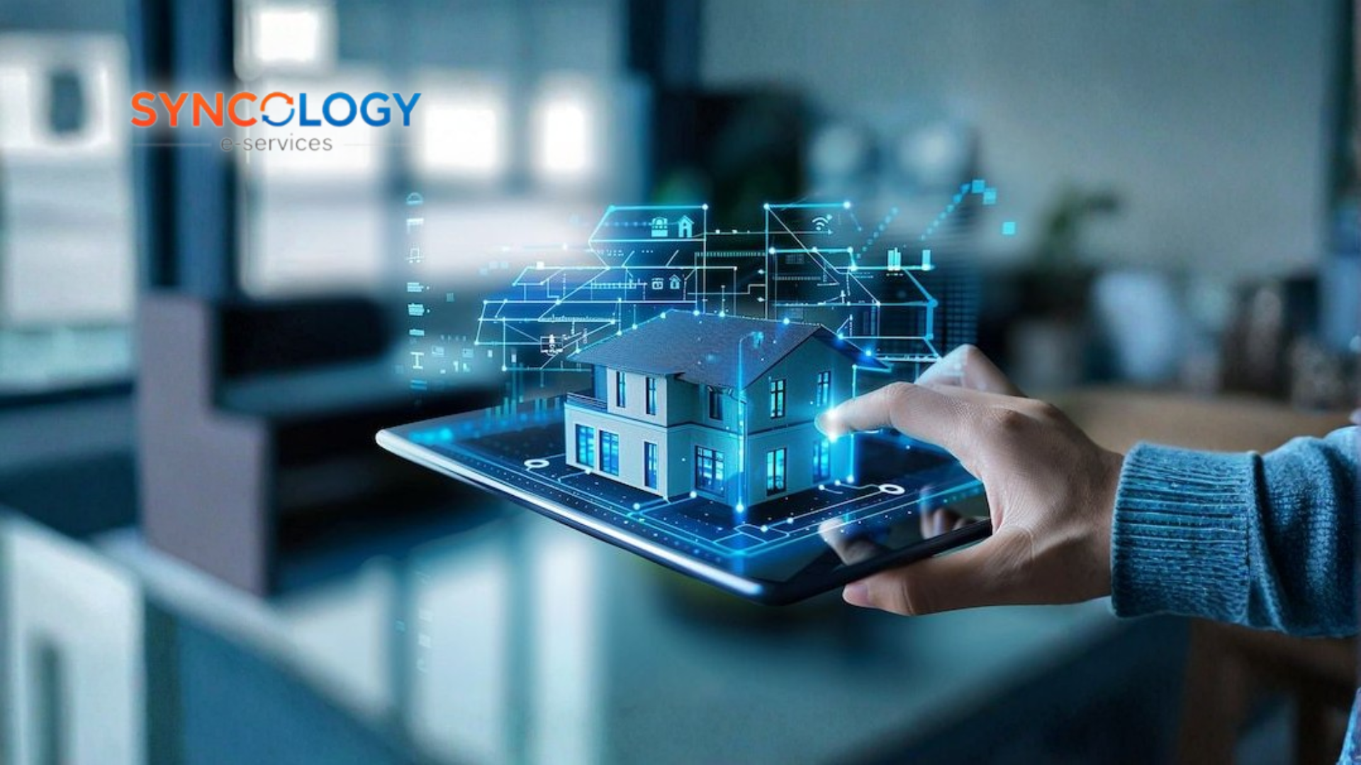 Illustration showing complex, interconnected digital components representing a school's robust and secure Smart Network Infrastructure.